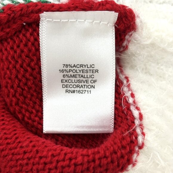 33 Degrees Cardigan Ugly Christmas Sweater w/ Christmas trees & spangles Large - Picture 14 of 16